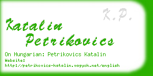 katalin petrikovics business card